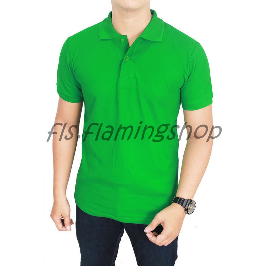 Jual Polo Shirt Hijau Fuji Tshirt Polo Kaos Kerah Polo Kaos Polo Poloshirt Kaos Berkerah Baju