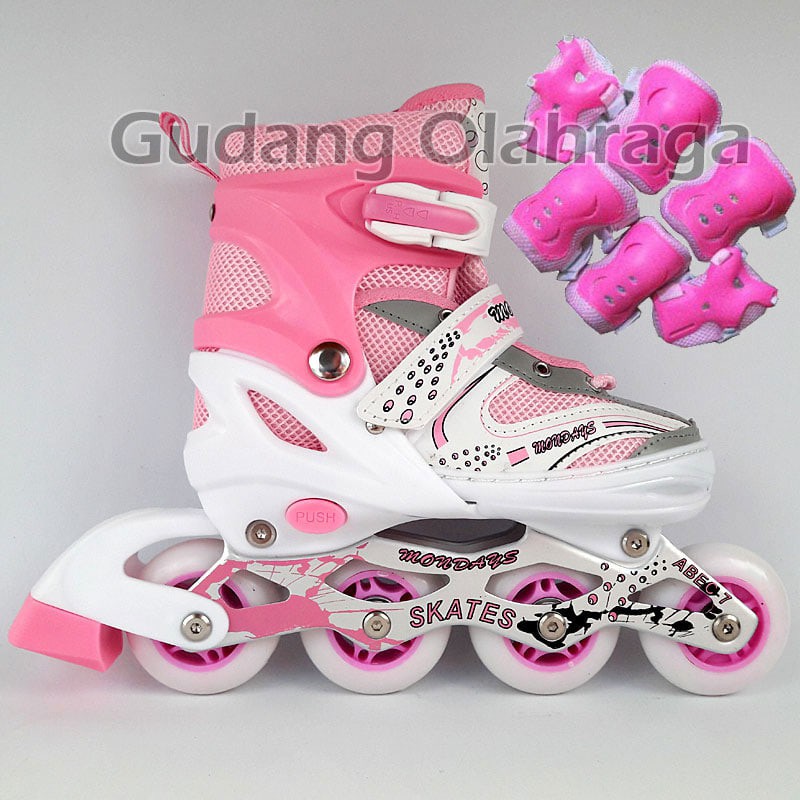 Jual Terlaris Sepatu Roda Deker Pelindung Inline Skate Satu Set Murah ...