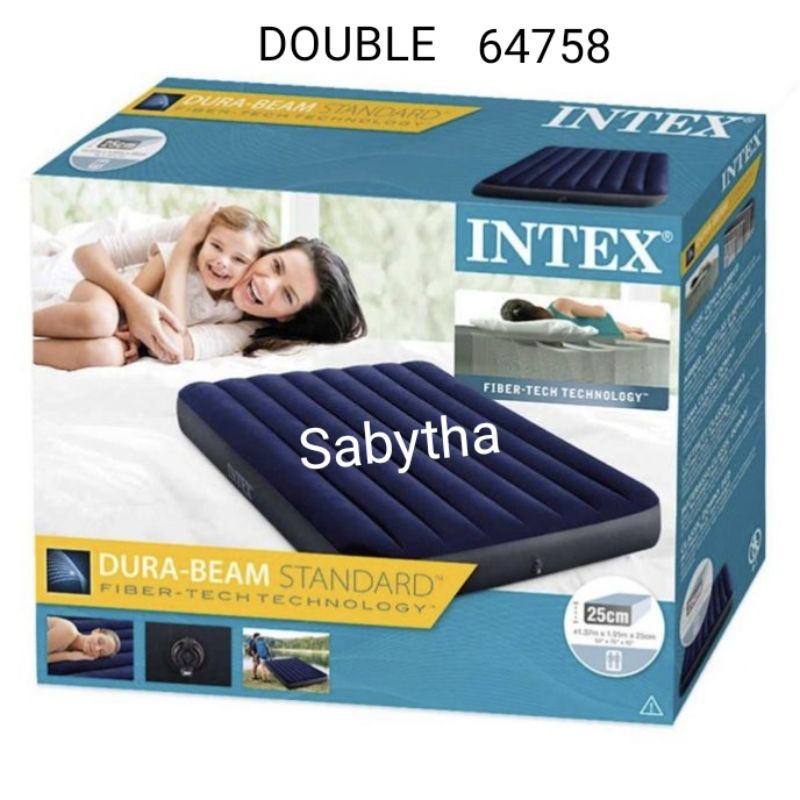 Jual Kasur Angin Durabeam Air bed INTEX 64761Twin BUILTIN Foot Pump
