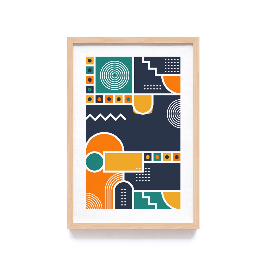 Jual Poster Wall Decor Art Print Minimalis Frame Kayu Dekorasi Dinding ...
