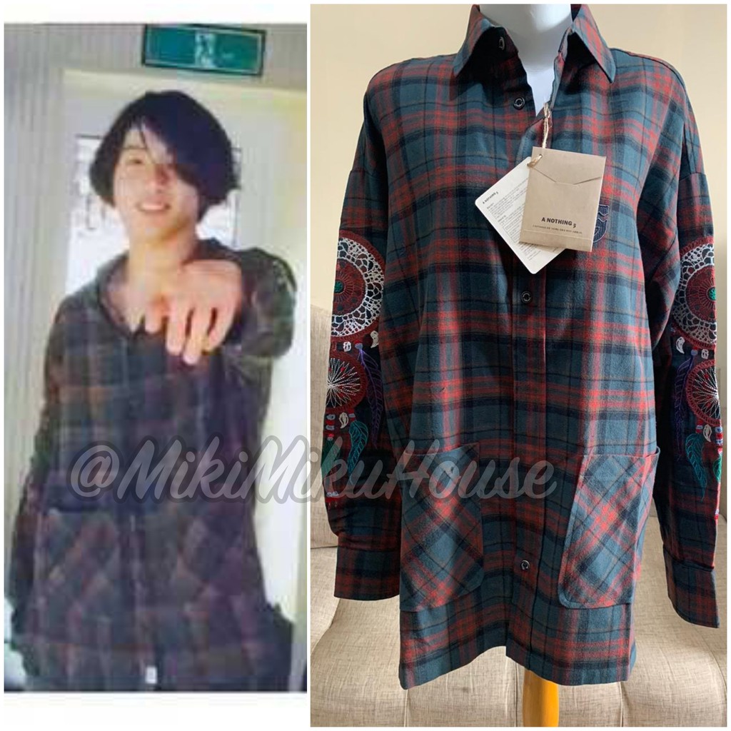 A NOTHING ★BTS 愛用★ DREAMCATCHER DROP-SHOULDER SHIRT 人気 BTS Jungkook(JK) x A NOTHING Dream Catcher Drop-Shoulder