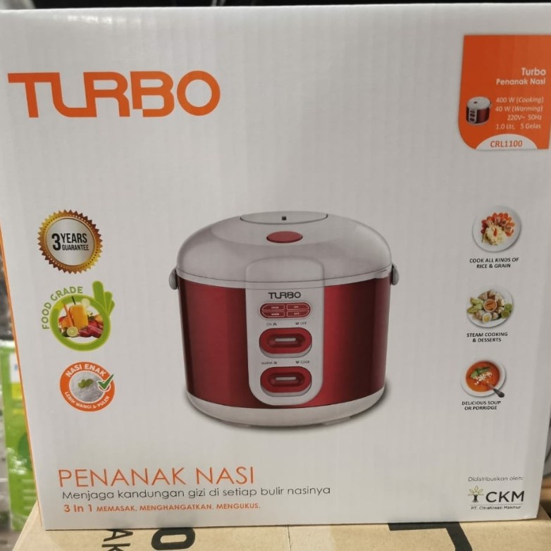 Jual Rice Cooker 1 Liter / Turbo CRL1100 Bergaransi resmi Shopee