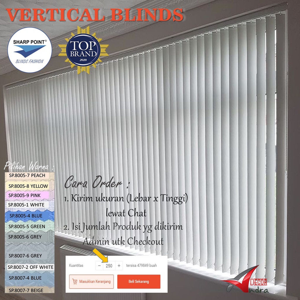 Jual Vertical Blind Gorden Rumah Kantor Sekolah Gorden Minimalis