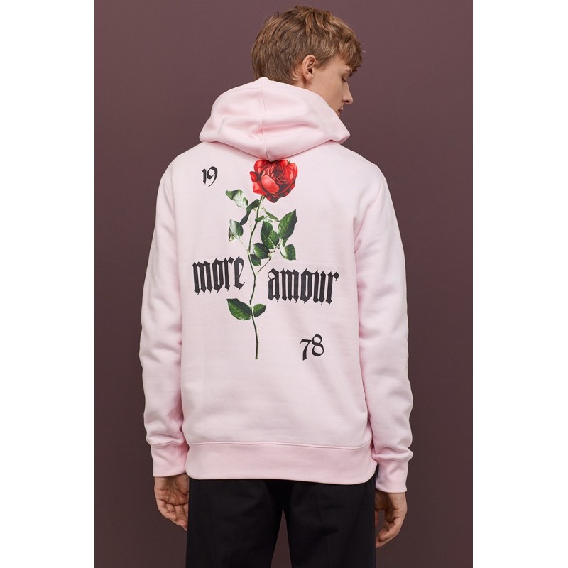 Jual Hoodie H M More Amour Pink Shopee Indonesia
