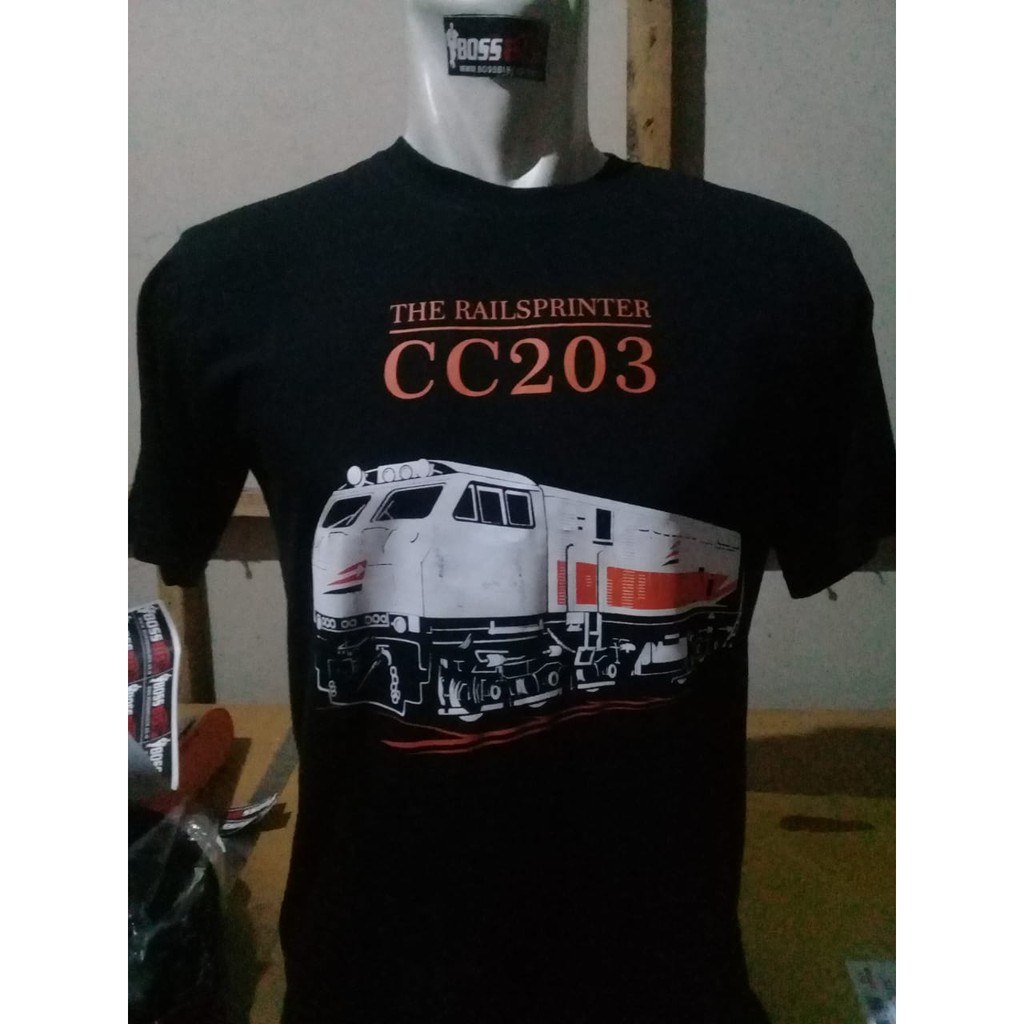 Jual Kaos Railfans Kereta Api Lokomotif Cc203 Gratis Gantungan Kunci