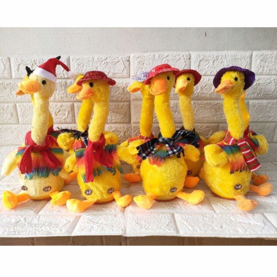 Jual Mainan Anak Kaktus Bebek Joget Rekam Suara Tiru Suara Dancing Duck