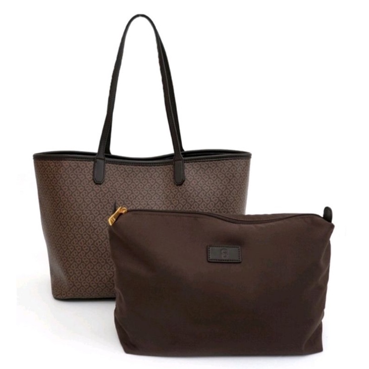 Jual NEW Buttonscarves IZZY CANVAS MONOGRAM BAG ( TOTEBAG ) | Shopee ...