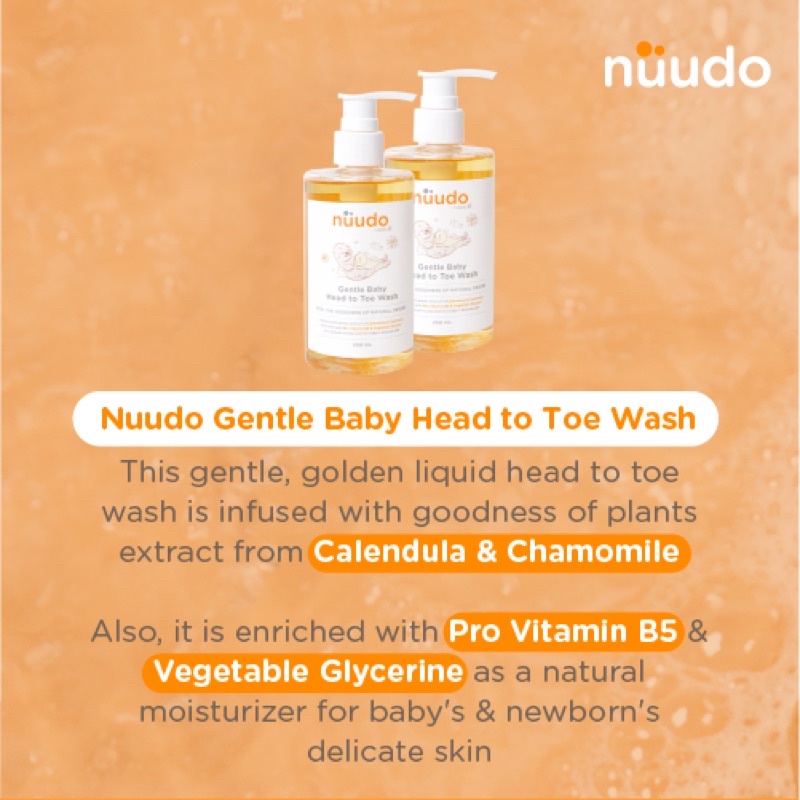 Jual Nuudo by Pureco Gentle Baby Head to Toe Wash 250 ML | Shopee Indonesia