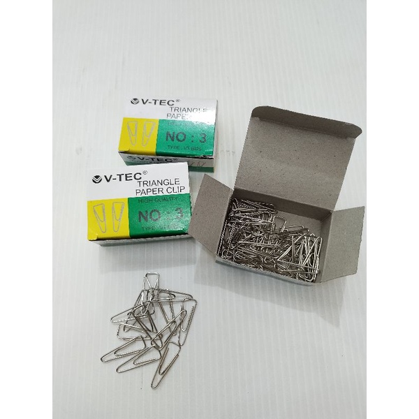 Jual Paper Clip V-TEC No 3 Klip Kertas Triangle Paperclip - Clip Kertas ...