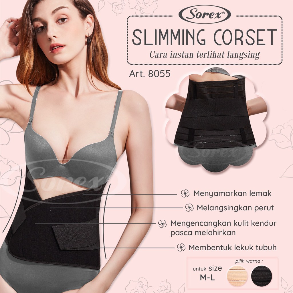 Slimming Korset Sorex 8055 Underwear Wanita cara instant terlihat langsing di perut