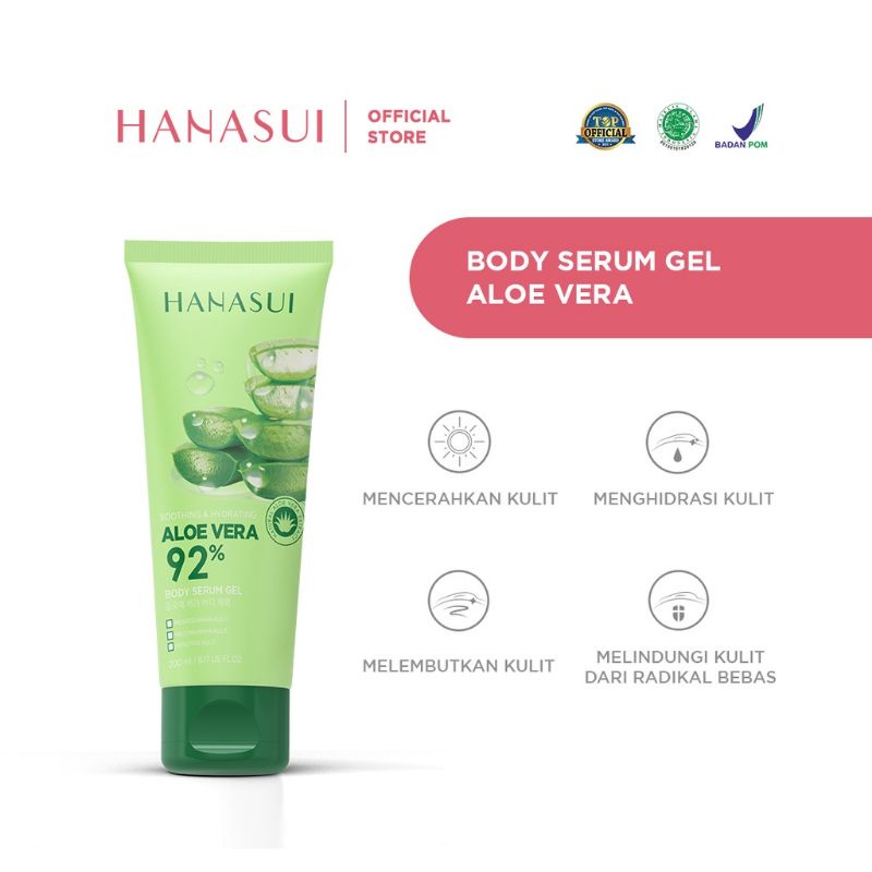 Jual HANASUI BODY SERUM GEL ALOE VERA 200ml | Shopee Indonesia