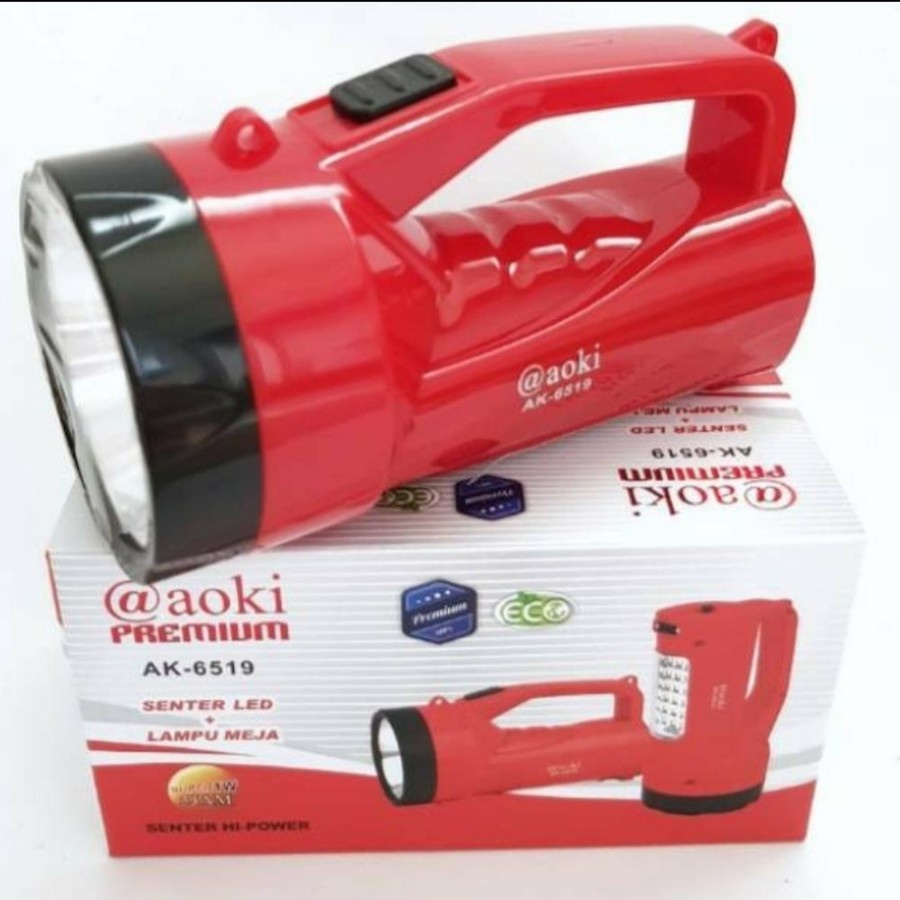 Jual AOKI AK 6519 SENTER LED CAHAYA PUTIH LAMPU EMERGENCY AOKI ORIGINAL ...