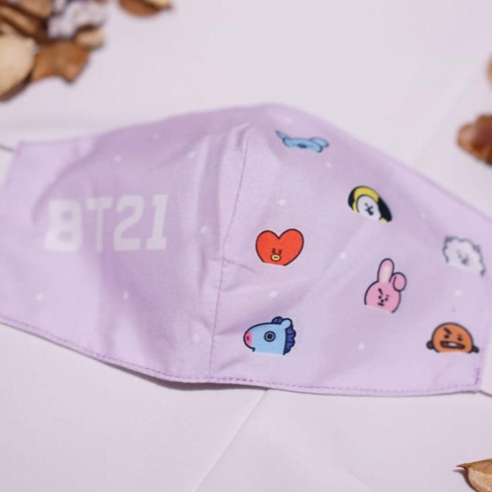 Jual Kainmasker Masker Kain Bts Cartoon Emoticon Bt21 Nude Maske