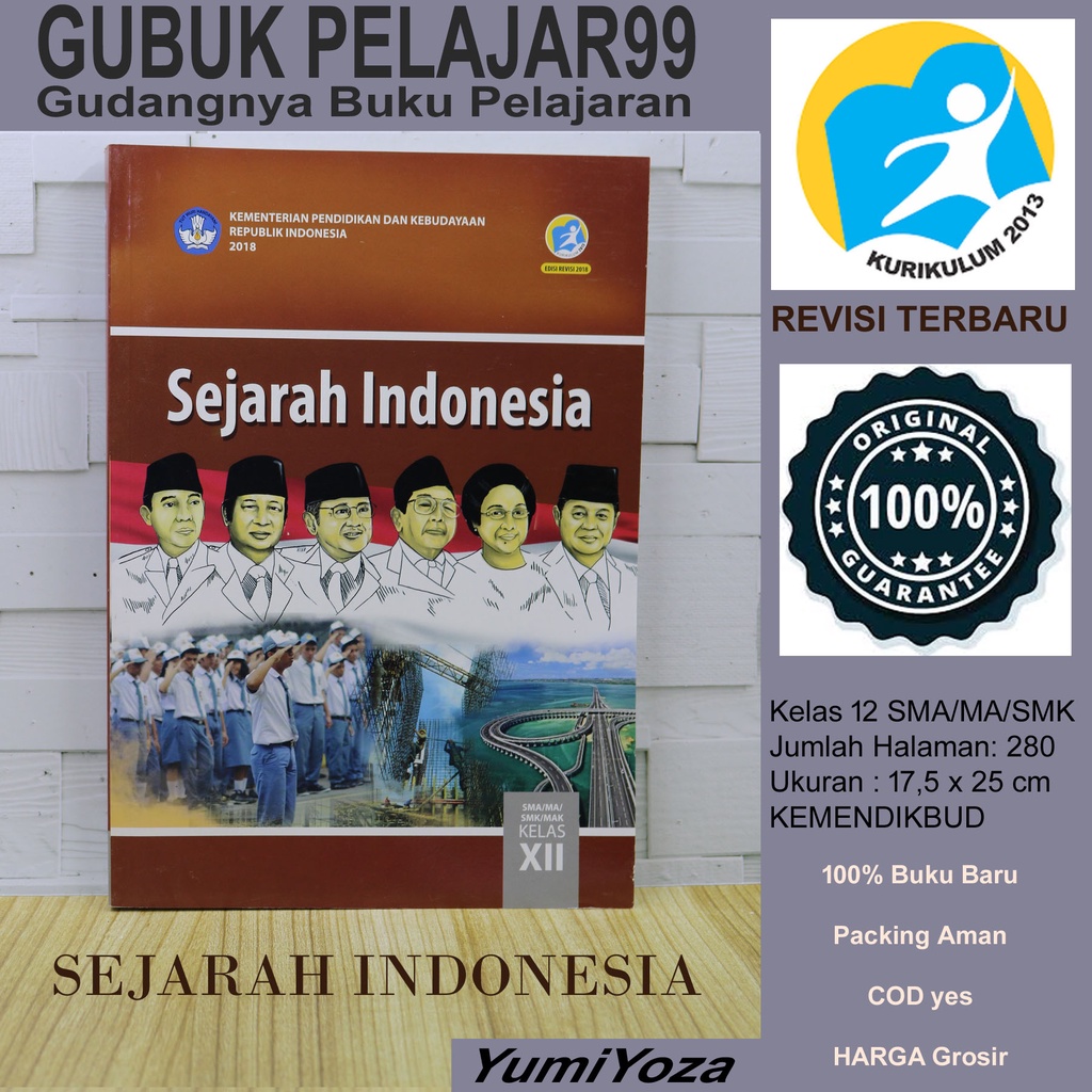 Jual Buku Siswa Sejarah Indonesia Kelas 12 SMA/MA/SMK/MAK KEMENDIKBUD ...