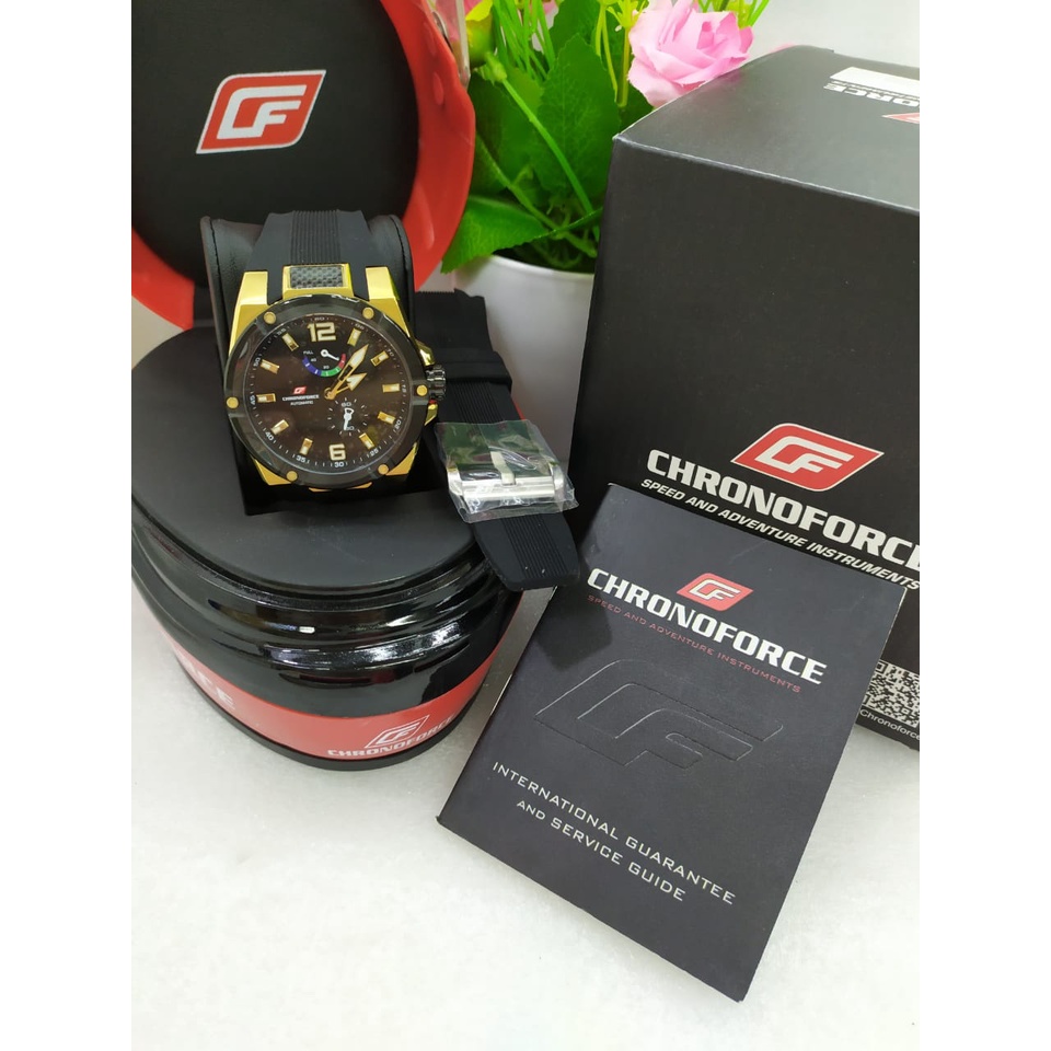 Jual Jam Tangan Pria Chronoforce 5231 Original Automatic Free Tali ...