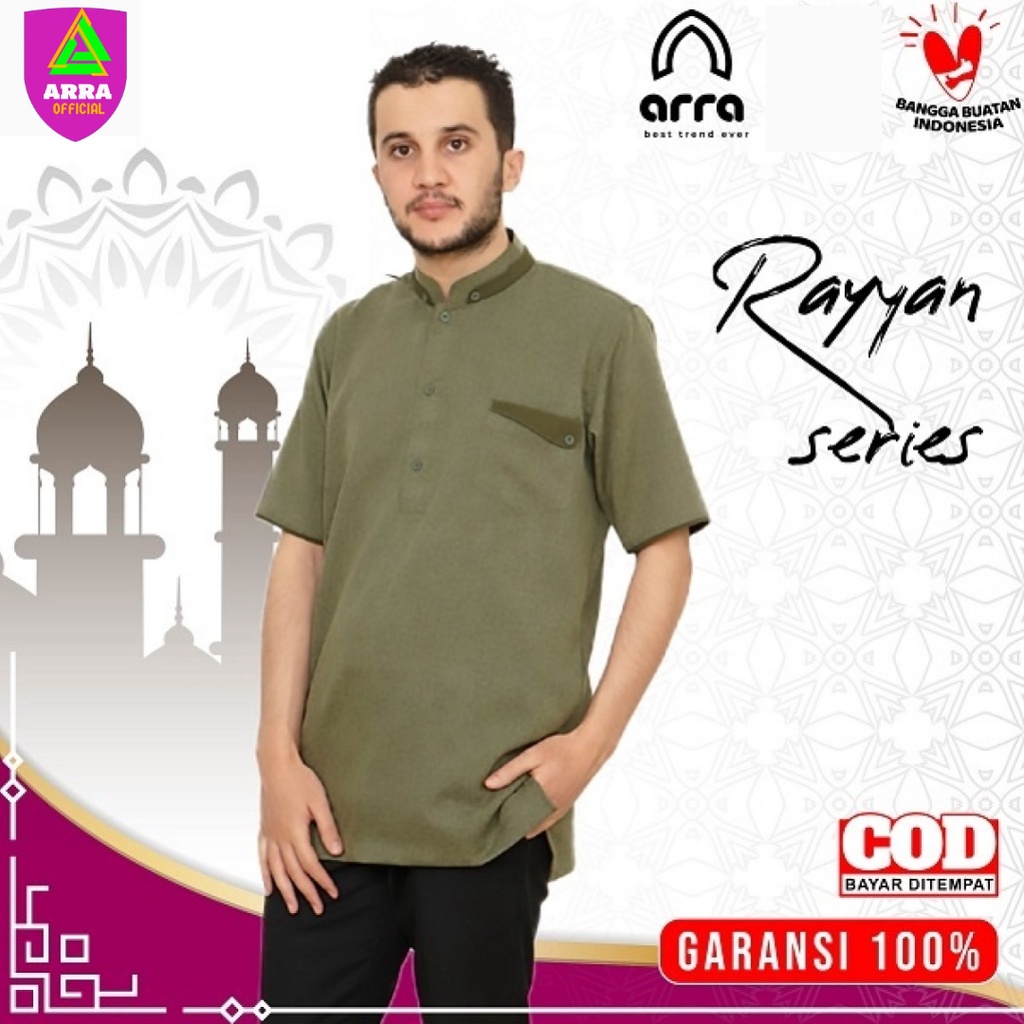 Jual Baju Koko Pria Dewasa Lengan Pendek Original Arra Rayyan Koko ...