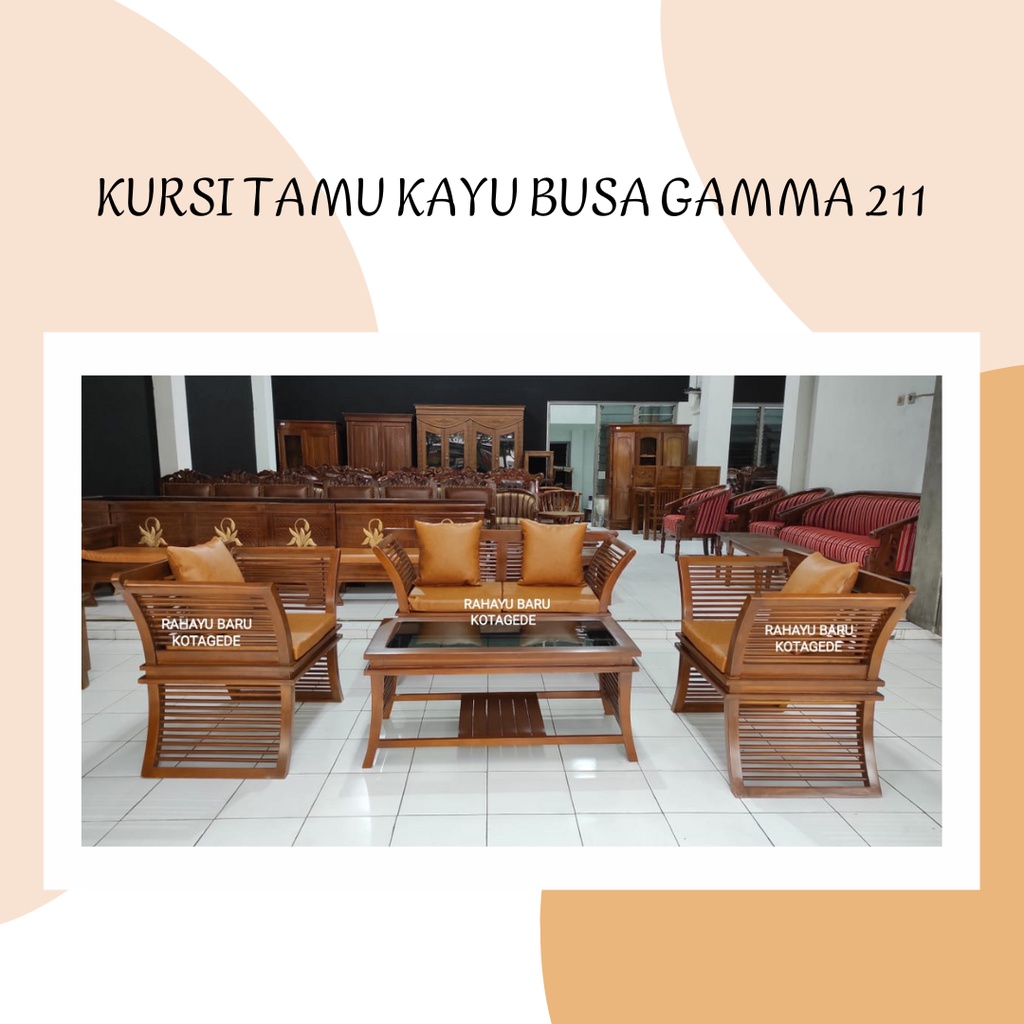 Jual Kursi Tamu Kayu Busa Gamma Minimalis Modern . Kursi Tamu Kayu Jati ...