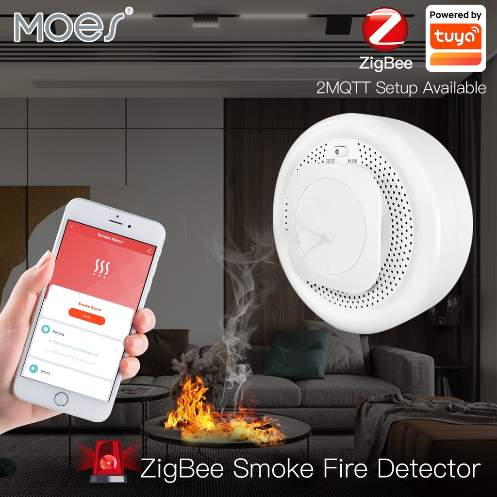 Jual PREORDER Tuya Smart Zigbee Smoke Detector Sensor Smart Home