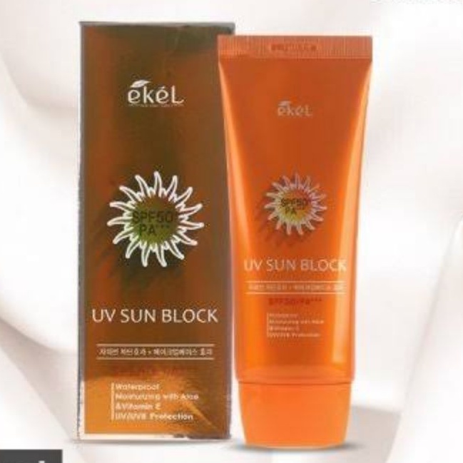 Jual EKEL UV Sun Block Sunblock SPF 50 PA +++ 70ml | Shopee Indonesia