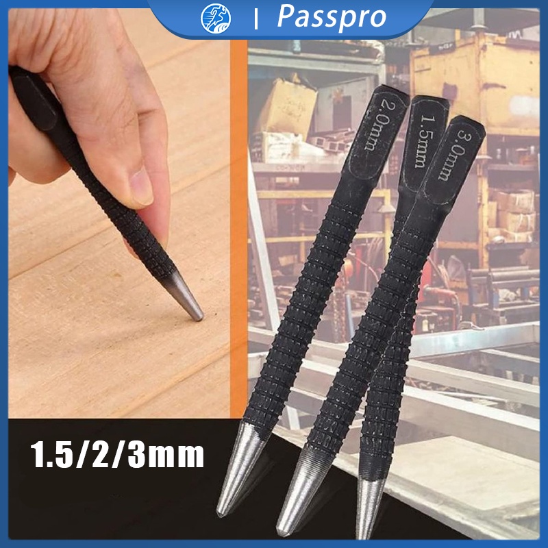 Jual Drip Center Punch Penanda Titik Tengah 3pcs Metal Drill Pointer ...