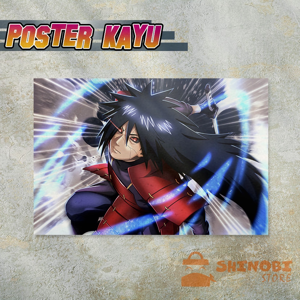 Jual MADARA EDO Poster Kayu Hiasan Dinding Anime NARUTO BORUTO Dekorasi ...