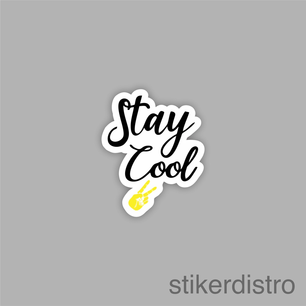 Jual Stiker Sticker Stay Cool black Case Phone Logo Brand Band