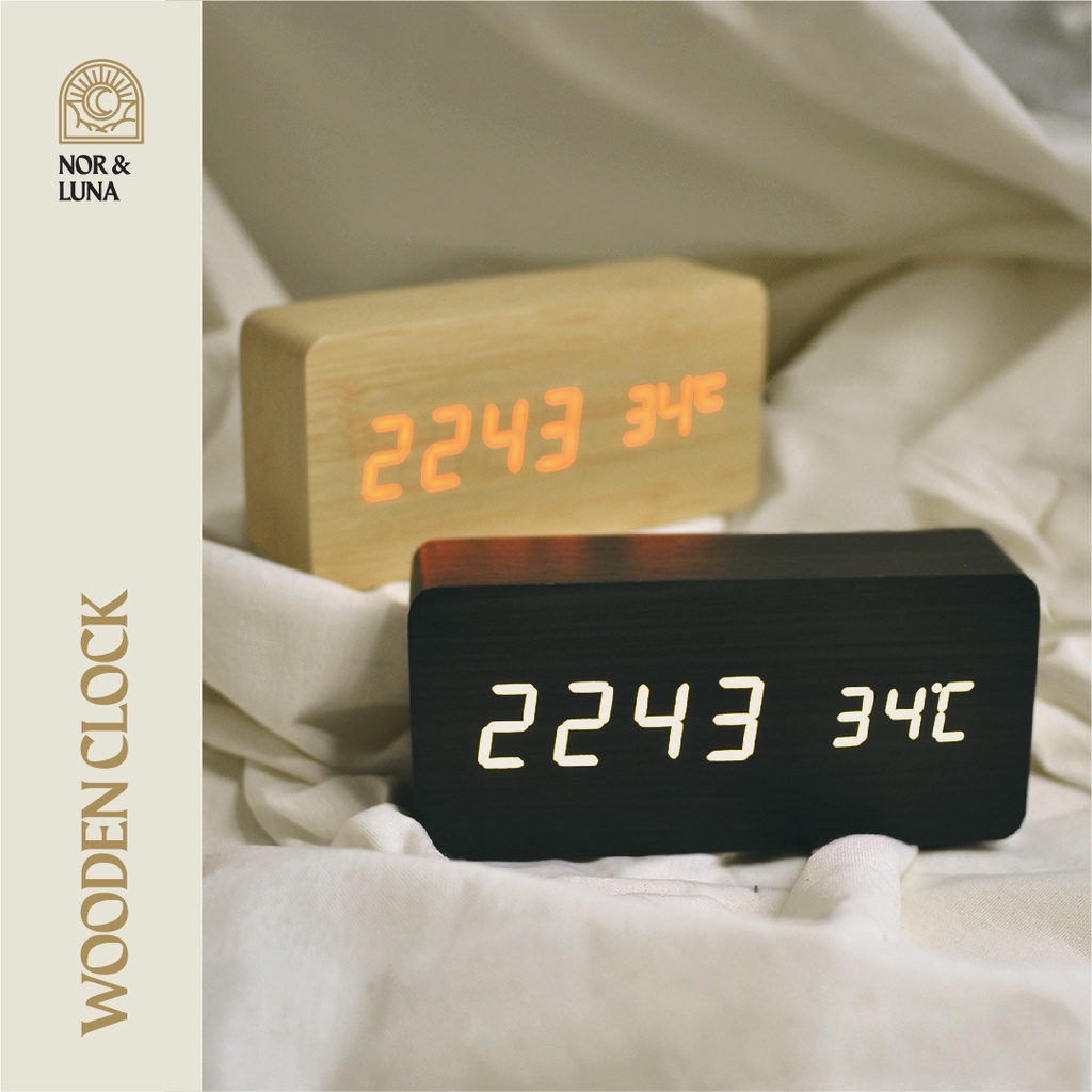 Jual Wooden Digital Clock ( Jam Digital Kayu ) Shopee Indonesia
