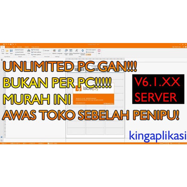Jual Software Cetak Barcode LabelJoy versi 6.1.x UNLIMITED PC Shopee