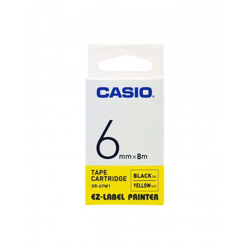 Casio XR-6YW1-Label Tape - Printer - Kuning - 6 mm