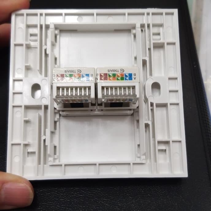 Jual Stop Kontak Lan Rj45 2 Port | Shopee Indonesia