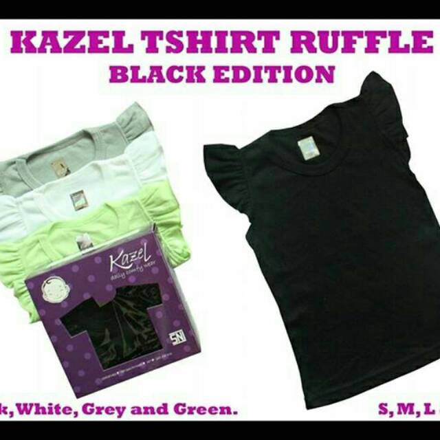 Jual KAZEL RUFFLE SHIRT BLACK SERIES | Shopee Indonesia