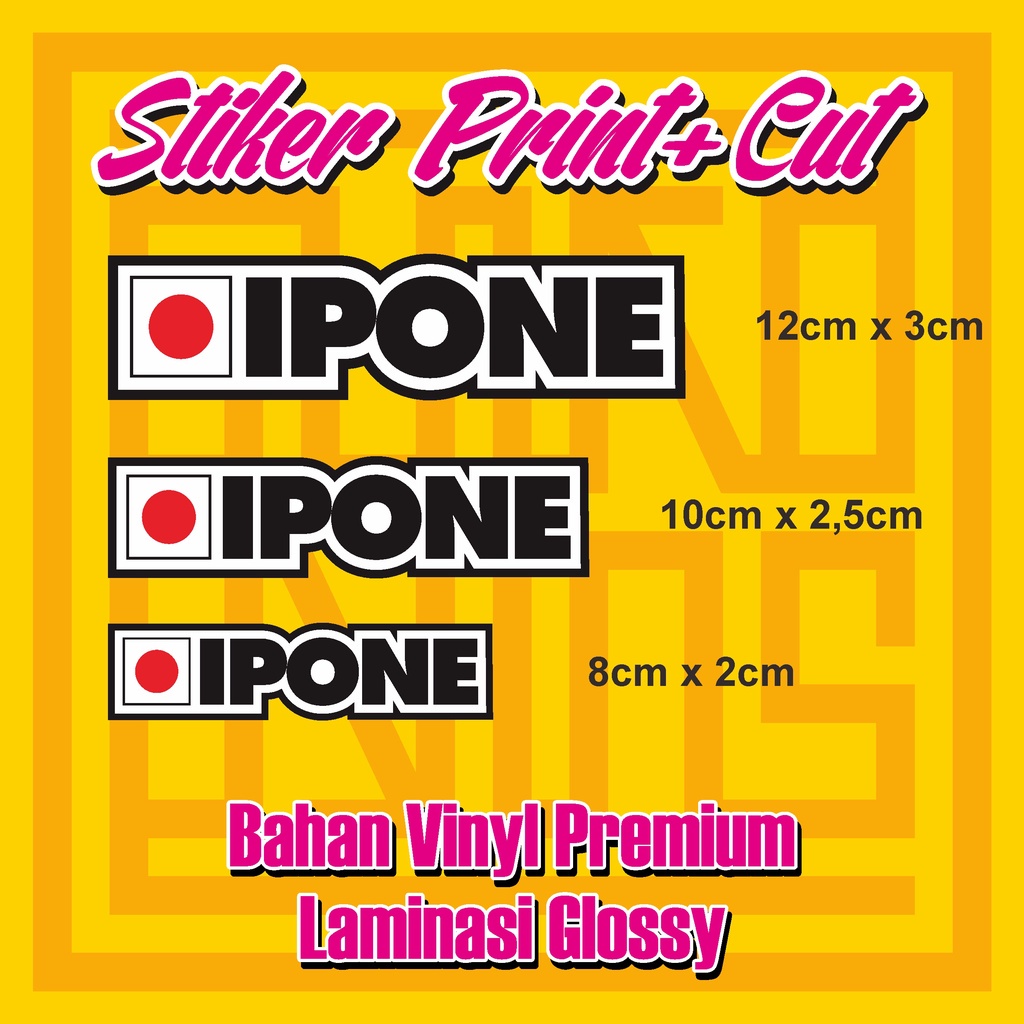 Jual Stiker Ipone Stiker Racing Print & Cut | Shopee Indonesia