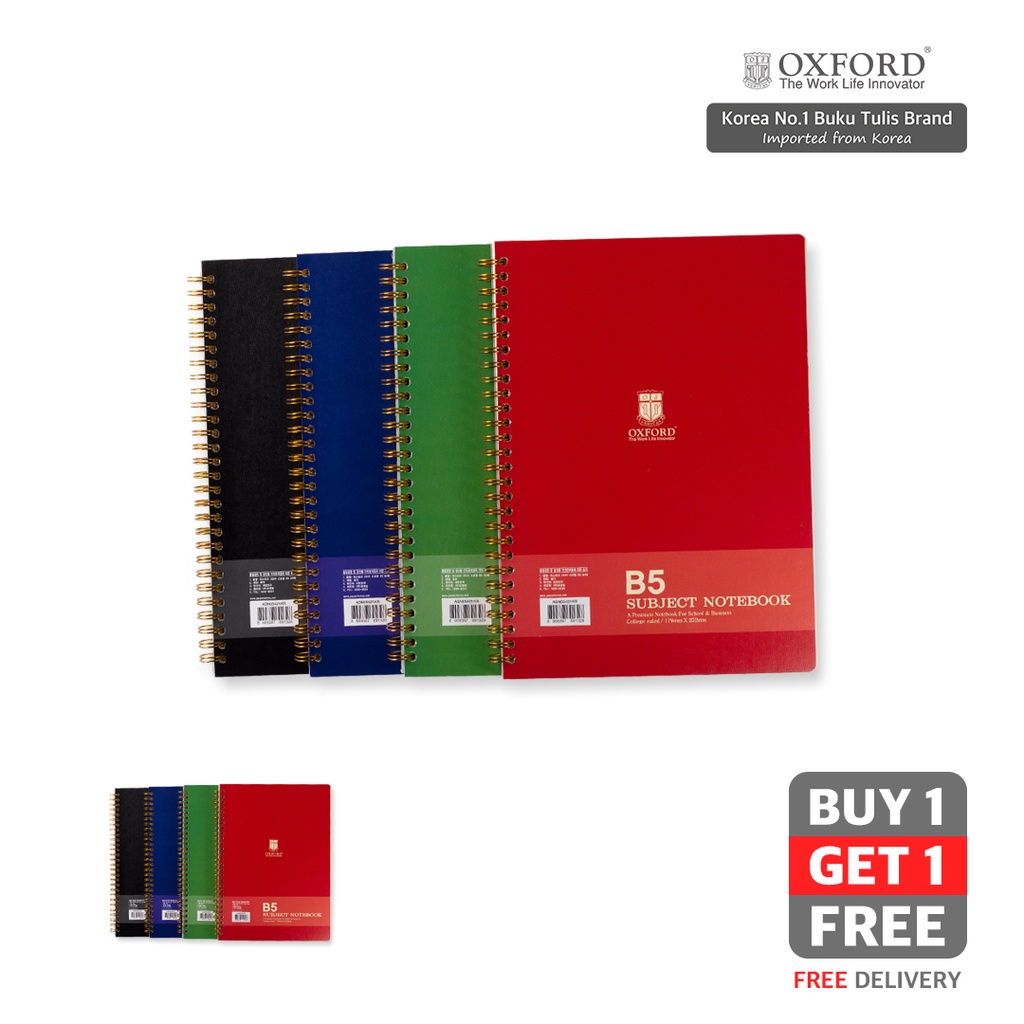 Jual (Buy 1 Get 1 Free) Buku Tulis Notebook Jurnal Oxford Classic ...