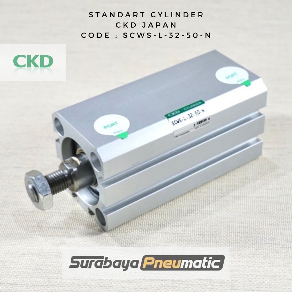 Jual CKD Japan - Standart Cylinder - SCWS-L-32-50-N - Pneumatic ...