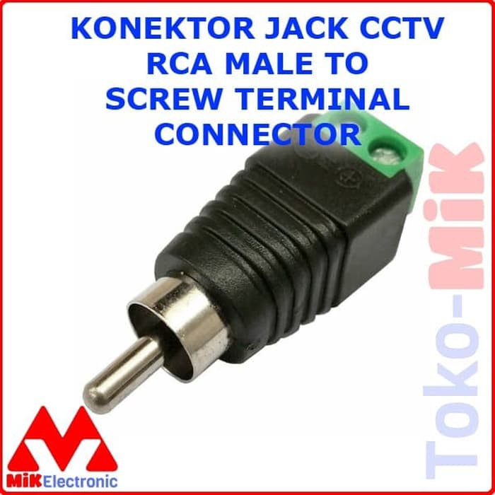 Jual KONEKTOR JACK CCTV RCA MALE TO SCREW TERMINAL CONNECTOR Shopee