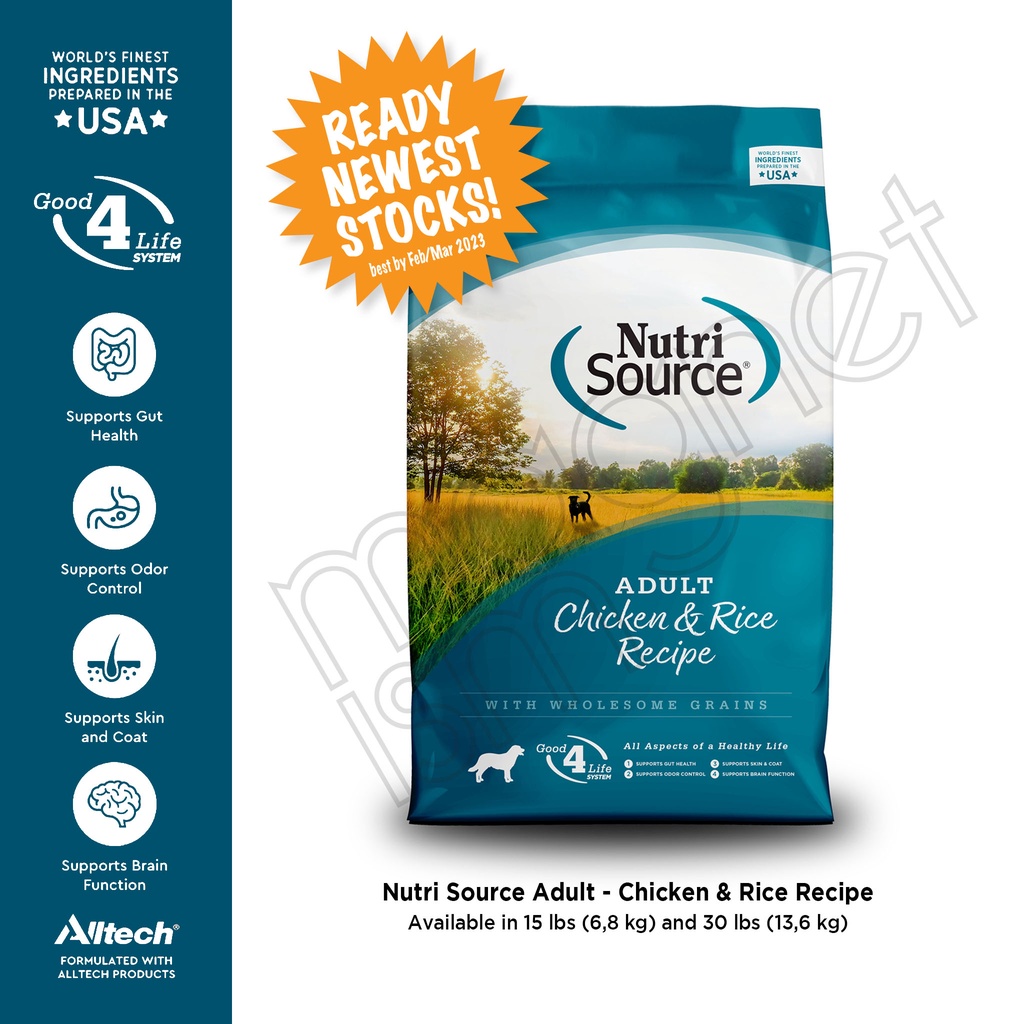 Jual Nutri Source Adult Chicken & Rice Recipe (Pack 15 lbs / 6,75 kg ...