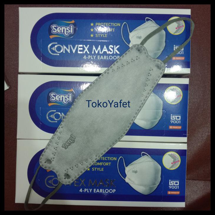 Jual Masker SENSI Mask Convex 4 Ply Earloop Isi 20 Pcs Bukan Duckbill ...