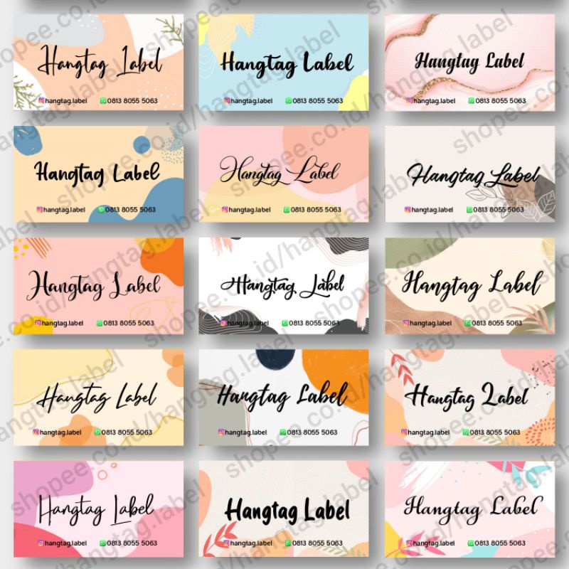 Jual Hangtag Bonus Tali Hang Tag Custom Hang Tag Label Baju Hang Tag