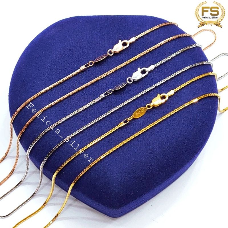 Jual KALUNG PERAK ASLI PRIA WANITA SILVER 925 LAPIS EMAS MODEL ITALY