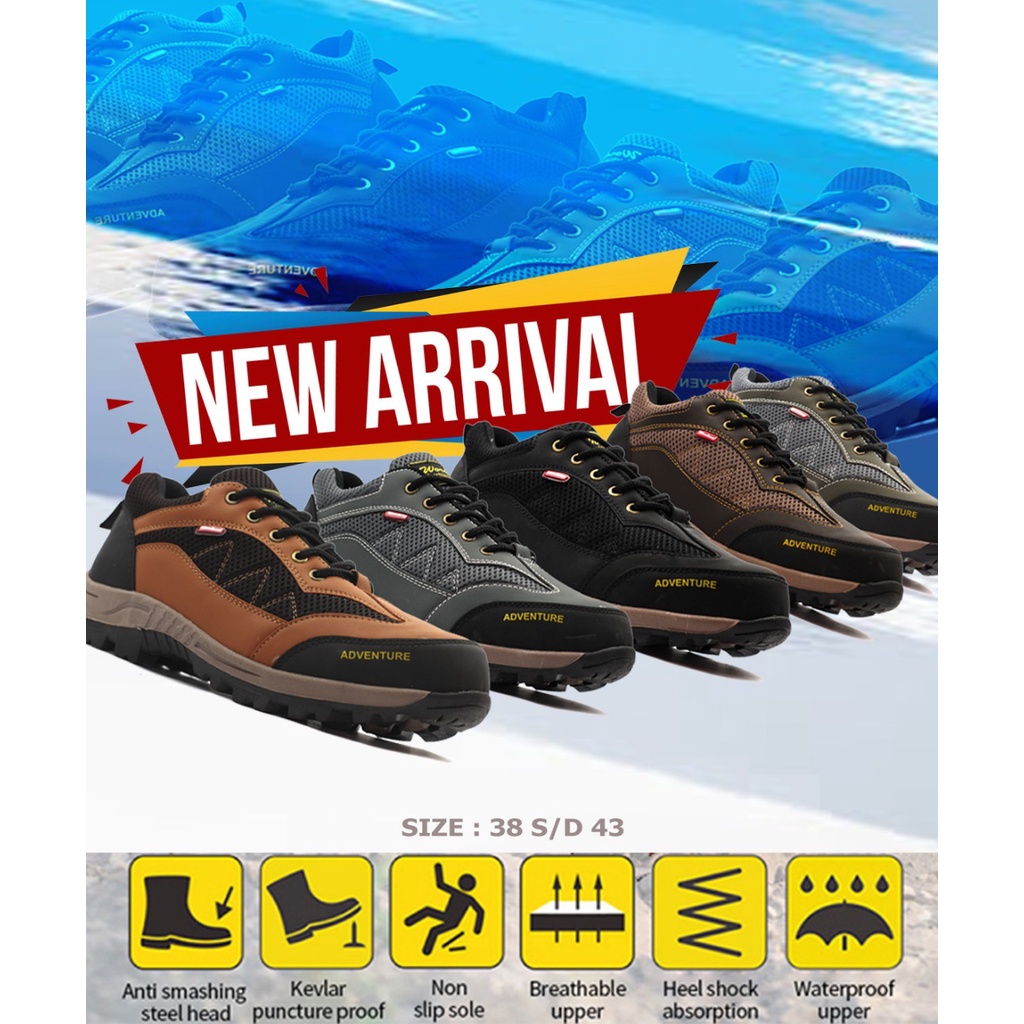 Jual Sepatu Ujung Besi Safety Shoes Series Working Adventure | Shopee ...