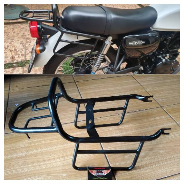 Jual Back rack w175 / rak belakang kawasaki w175 plus dudukan side bag ...
