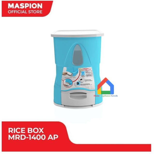 Jual Maspion MRD 1400 AP Rice Box Penyimpan / Tempat Beras Maspion ...