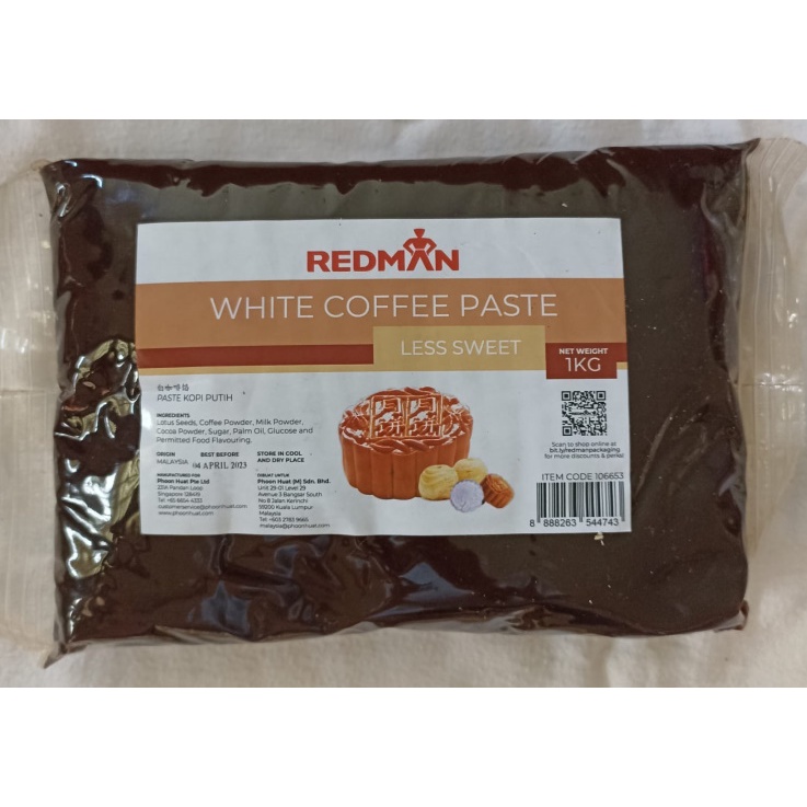Jual Redman Mooncake Paste 1KG White Coffee | Durian | Green Bean ...