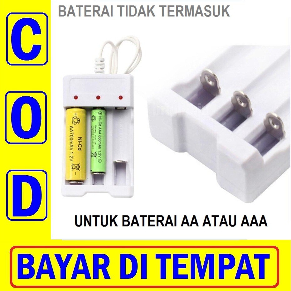 Jual RAK 1B COD BAYAR DI TEMPAT Charger 3 Baterai Aa batok Adapter ...