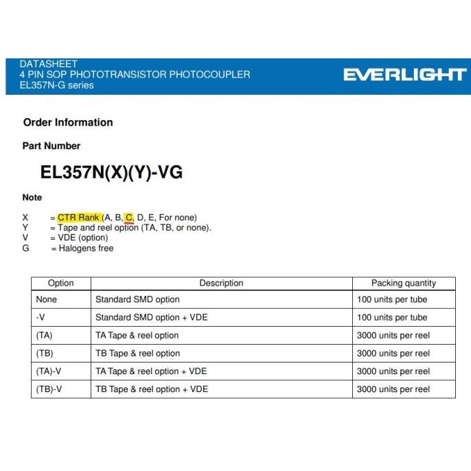 Jual EL357N EL 357N 4PIN SOP Photoresistor Photocoupler SOP-4 Everlight ...