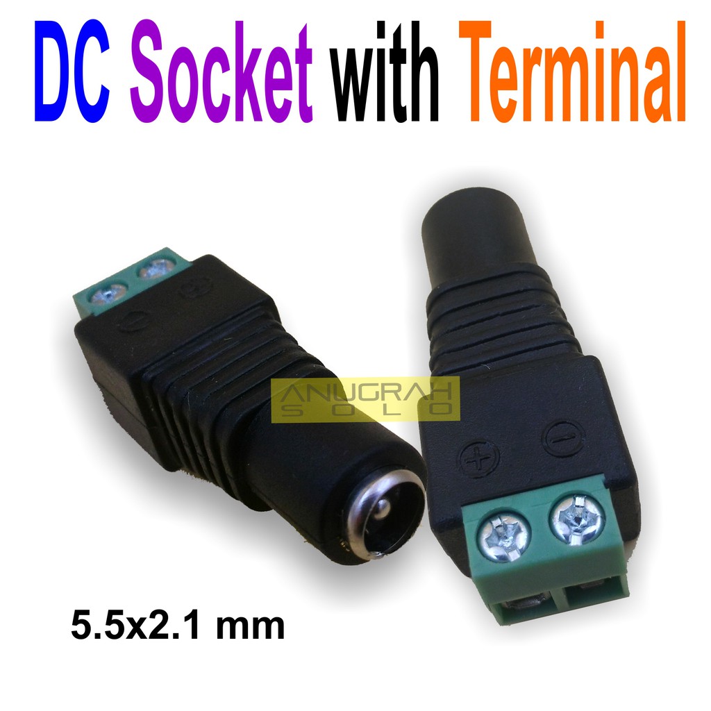 Jual DC Female Connector 5.5/2.1mm with Terminal Soket DC Power Betina ...