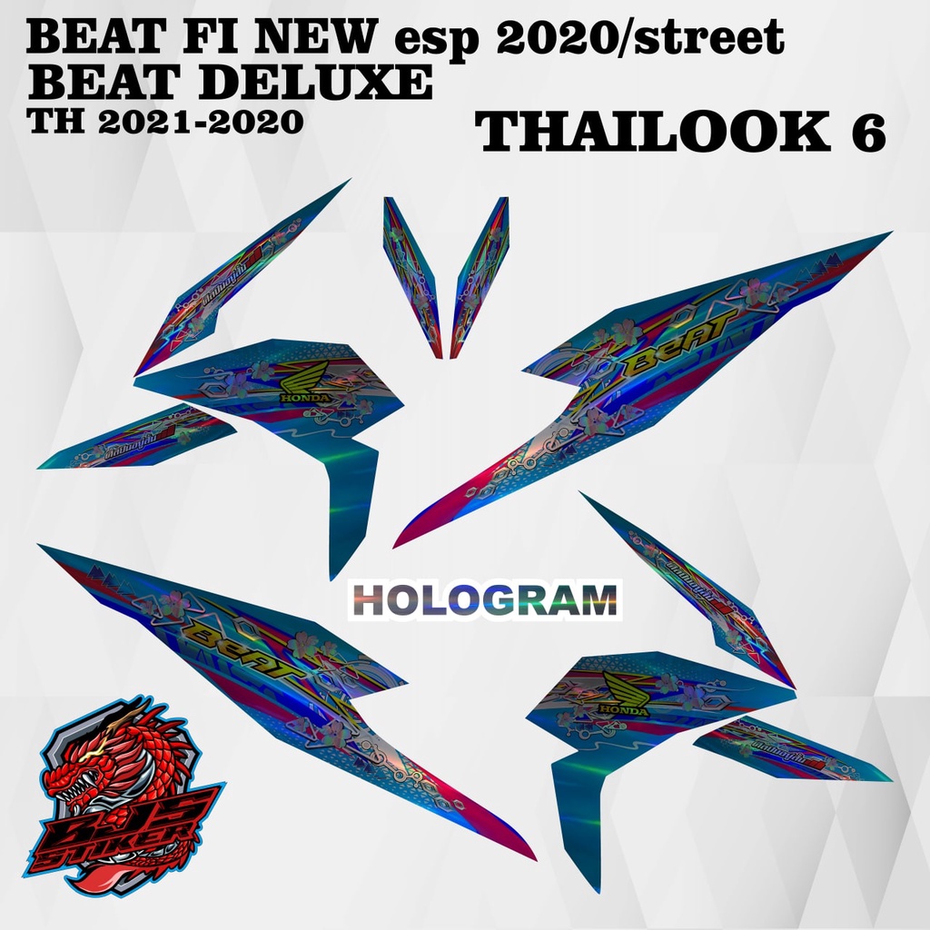 Jual [COD] stiker sticker striping hologram beat fi new esp street beat ...