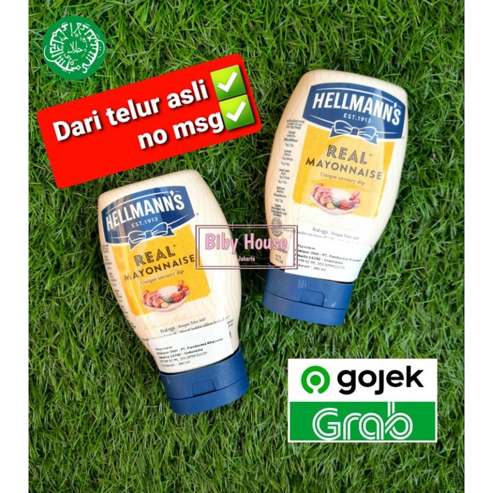 Jual MAYONNAISE HELLMANN'S REAL MAYO 280 gr HELMANS MAYONAISE/ SAOS