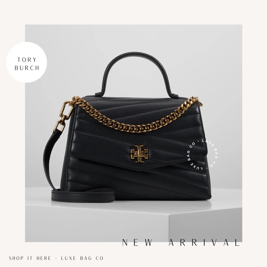 Jual Tory Burch Kira Chevron Top Handle Satchel Black 100 ORIGINAL