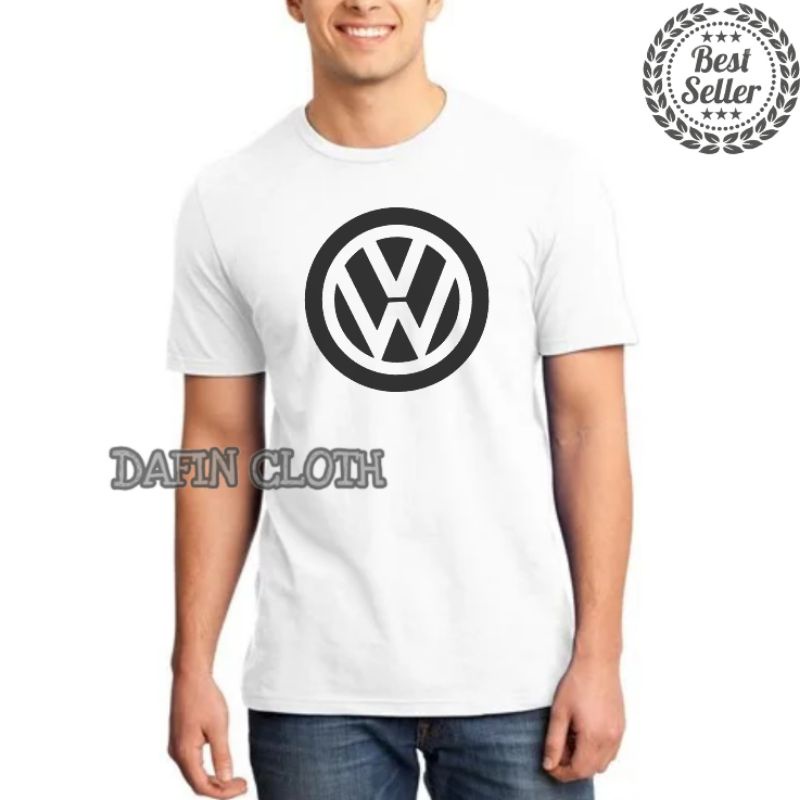 T-shirt Blanc Volkswagen TU Pour Homme - Taille M - 100% Coton